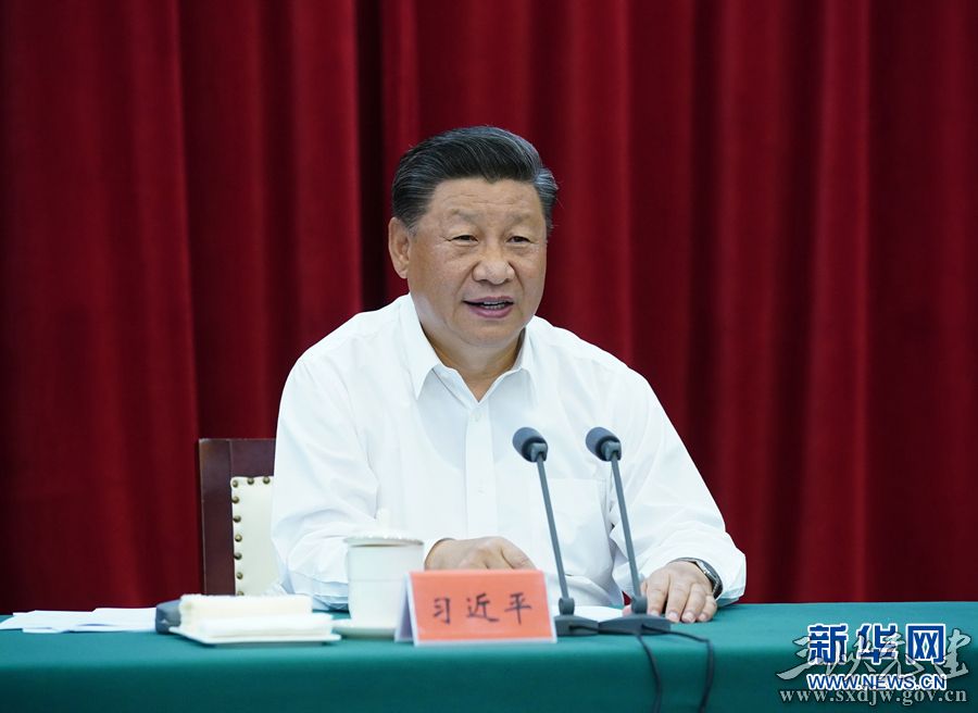 8月20日，中共中央总书记、国家主席、中央军委主席习近平在合肥主持召开扎实推进长三角一体化发展座谈会并发表重要讲话。 新华社记者 鞠鹏 摄